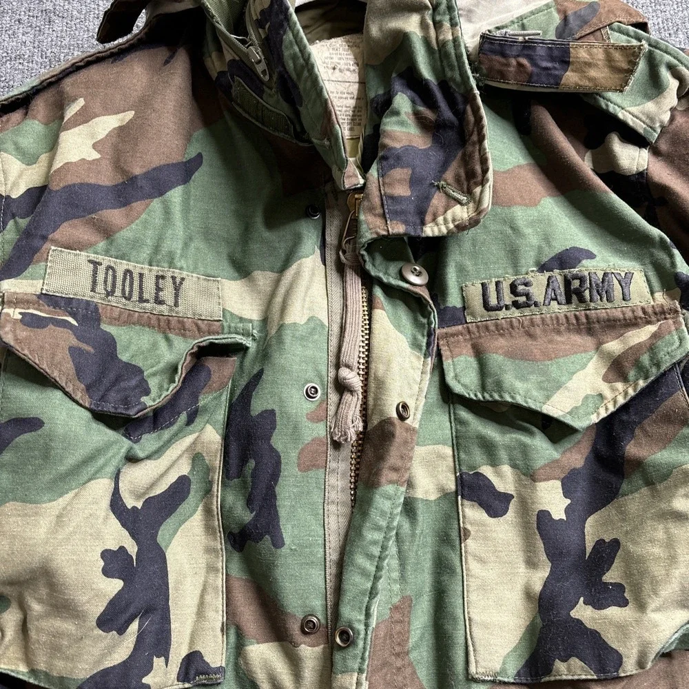 US Army Cold Weather Field Woodland Camouflage Jacket & Liner John Ownbey Medium